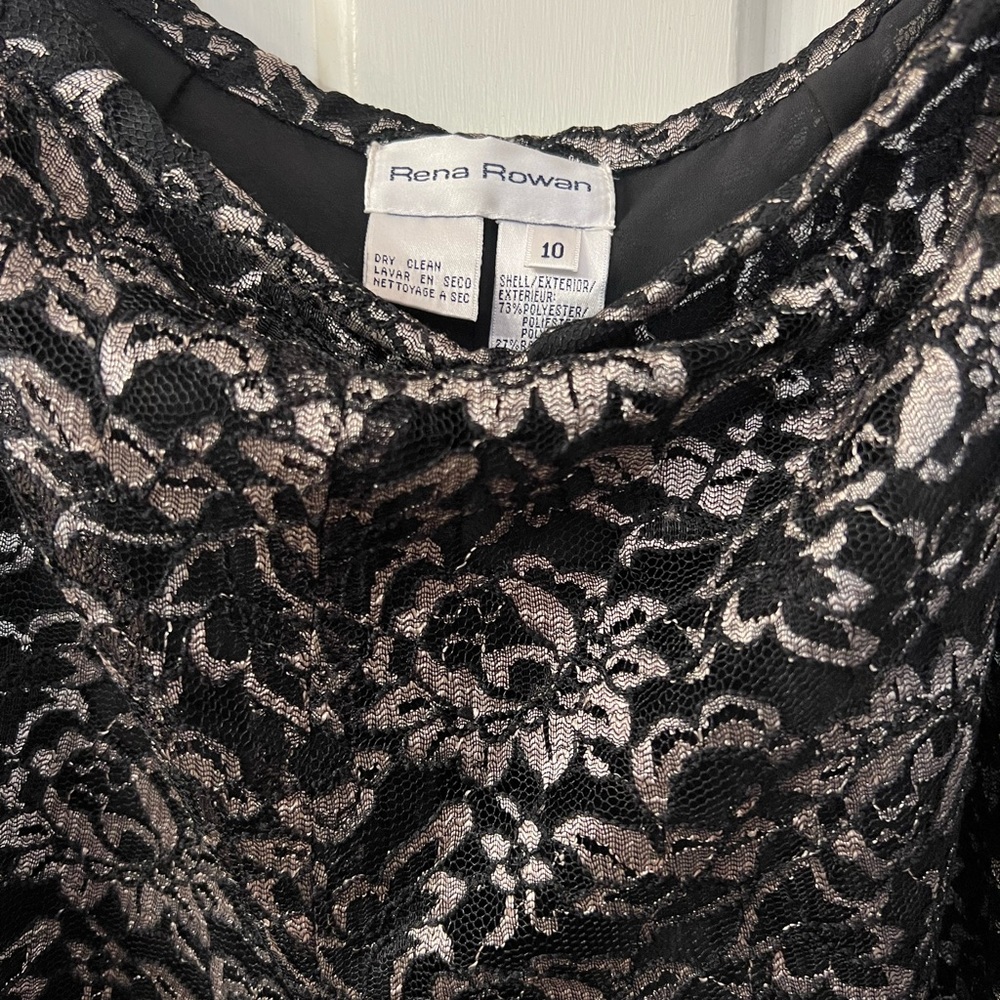 Rena Rowan lace overlay black pants size 10